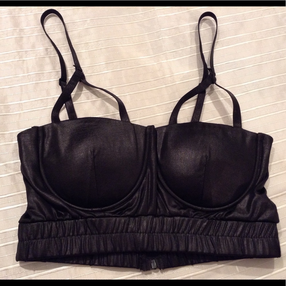 Black Strappy Bralette Crop Top